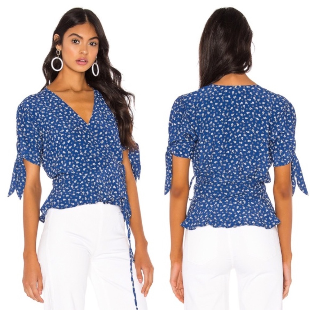 FAITHFULL THE BRAND Lucy Floral Wrap Top